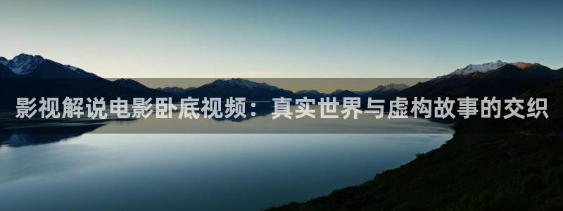 新视觉在线电影：影视解说电影卧底视频：真实世界与虚构故事的交织